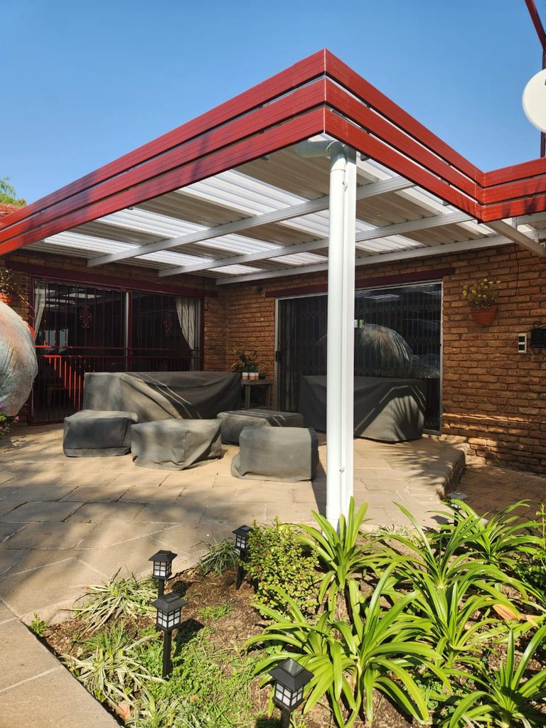 Fixed awning installed over Patio